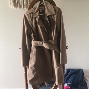 Khaki trench coat